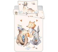 Jerry Fabrics Waldtiere - Set di biancheria da letto per bambini, 100 x 135 cm