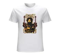 Jerry Garcia Guitars Portrait Charcoal Grey T Shirt T-Shirt White L