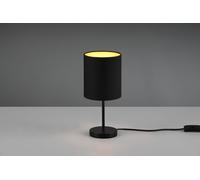 JERRY LAMPADA DA TAVOLO METALLO NERO E PARALUME NERO E ORO H. 28,5CM 1 LUCE ATTACCO E14