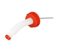 Jerrycanshop - Beccuccio per tanica DIN51 - beccuccio (carburante) - beccuccio flessibile per taniche (UN) con apertura DIN51 - Lunghezza 135 mm - HDPE (plastica) - rosso bianco