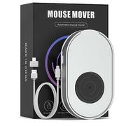 Jerryrun Mouse Jiggler, dispositivo per mouse non rilevabile, con cavo USB gratuito e adattatore USB, movimento fisico automatico del mouse, mantiene attivo lo schermo del PC, argento
