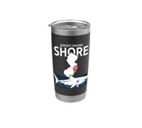 Jersey Shore Great White Shark Map Ocean Lover Beach Bicchiere termico in acciaio inox doppia parete