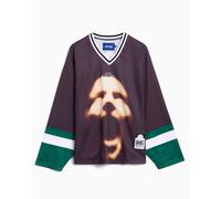 Jersey T-Shirt con grafica Oversize a maniche lunghe Awake NY Hockey per uomo
