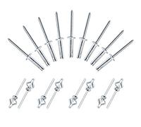 Jersvimc Rivetti pop a tre pieghe da 3/16 "x 3/4", rivetti a tripla presa in alluminio massiccio, rivetti a flangia grande, rivetti a testa grande per kayak e barche marine - 50 pezzi