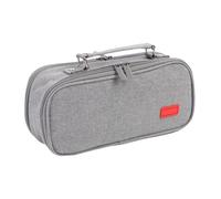 Jeruytgh Astuccio con manico, astuccio per cancelleria, portapenne, grigio | Astuccio multistrato per matite universitarie, accessori da scrivania, spazi di lavoro, organizer per casa, artigianato