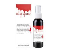 Jeruytgh Fake Blood Makeup - 60ml Washable Realistic Fake Blood for Clothes - Party Props, Halloween Makeup Stage Blood, Fake Blood Splatter for Zombie Vampire Cosplay Makeup