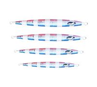 Jeruytgh Kit di Esche Artificiali da | 4 Pezzi Attrezzatura Fosforescente con Amo | per,per Barca Acque Salate Pesce Gatto Acque Dolci Natale Crappie Walleye Uomini Adolescenti