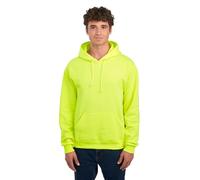Jerzees - Felpa con Cappuccio da Uomo Verde di Sicurezza. XL