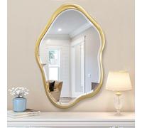 Jesantab Specchio da parete irregolare, 61 x 91 cm, asimmetrico, specchio decorativo per bagno, camera da letto, ingresso