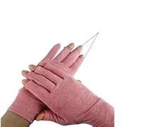 Jesata Guanti a compressione per artrite per uomini e donne, guanti a dita aperte per supporto del polso, guanti per terapia della mano, guanti per tunnel carpale, alleviano il dolore da artrite,