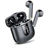 Jesebang Cuffie Bluetooth, Auricolari 5.4 con Stereo HiFi Immersivo, Auricolare con 4 HD Mic, Mini Cuffiette Bluetooth IP7 Impermeabili, Cuffie Senza Fili per iphone/samsung, LED, 30 Ore, Nero (2025)