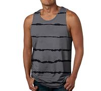 JEShifangjiusu Canotta sportiva da uomo, senza maniche, a contrasto, vestibilità larga, leggera, traspirante, con orlo, grigio, 10-1 pezzo, 5XL
