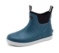 Jesindr Stivali Gomma Uomo Da Pioggia, Stivali Da Pesca, Antiscivolo Leggere Comode Shorty Boots, Impermeabile Nero Scarpe Da Giardino