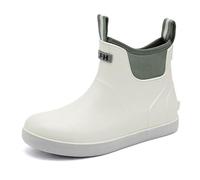 Jesindr Stivali Gomma Uomo Da Pioggia, Stivali Da Pesca, Antiscivolo Leggere Comode Shorty Boots, Impermeabile Nero Scarpe Da Giardino