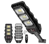 JESLED Lampada Solare Esterna 60W con Sensore di Movimento, 144 LED Super Luminosi IP65 Impermeabile per Strade, Cortili, Garage e Giardini