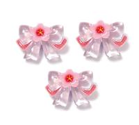 JESMING 5 ciondoli a forma di fiore di ciliegio per scarpe zoccoli e borsa da palude, ciondoli floreali in acrilico con morbido bottone posteriore, graziosi accessori decorativi per la spiaggia, One