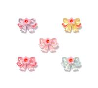 JESMING 5 ciondoli a forma di fiore di ciliegio per scarpe zoccoli e borsa da palude, ciondoli floreali in acrilico con morbido bottone posteriore, graziosi accessori decorativi per la spiaggia, One