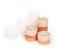 Jesmonite Stampo in Silicone Portacandele 3 pezzi