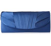Jessica McClintock Angel Satin Tuxedo Flap Clutch, Borsa da Sera Donna, Blu Navy, Einheitsgröße