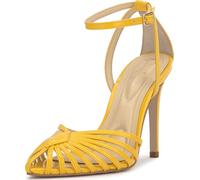 Jessica Simpson Décolleté Paveri Donna, Vernice Crinkle Golden Lemon, 36 EU