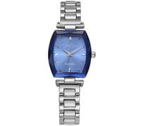 Jessica Simpson Diamond Collection - Orologio da donna classico, al quarzo, cinturino in metallo, quadrante in cristallo sfaccettato, elegante orologio da donna, Argento, 24