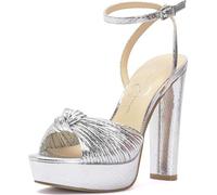 Jessica Simpson Immie, Sandalo-Piattaforma Donna, Argento, 36 EU