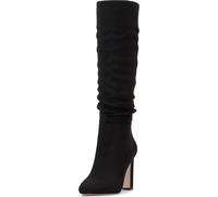 Jessica Simpson Minerva-w, Stivali ad Altezza Ginocchio Donna, Pelle Micro Velluto Stretch Nero, 37 EU