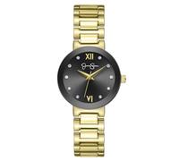 Jessica Simpson Orologio rotondo da donna in oro 28 millimetri quadrante nero Sunray
