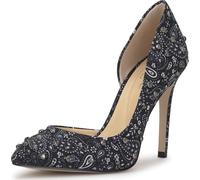 Jessica Simpson Prizma D'Orsay Pump, Scarpe décolleté Donna, Bandana con Stampa a Mezzanotte Bianca, 39 EU