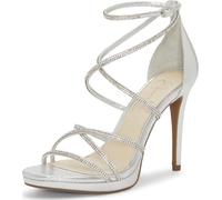Jessica Simpson Sandali da donna Jaeya con strass, Platino, 44 EU
