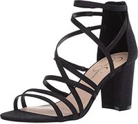 Jessica Simpson Sandali da donna Stassey con tacco a blocco, sandali con tacco, Nero, 36 EU