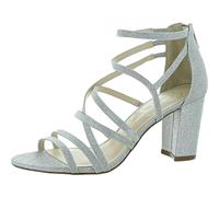 Jessica Simpson womens Stassey Heel Sandal Pump, Silver, 7.5 US