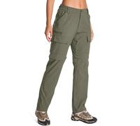 Jessie Kidden Pantaloni impermeabili da donna, per camminare, escursionismo, cargo, convertibili, leggeri, ad asciugatura rapida, protezione UV UPF 50+, zip off Capri, Verde chiaro, 46