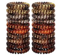 JessLab Elastici per Capelli, 20Pcs Fascette per Capelli, Cordless Telefono Senza Piega Danni, Bracciale Spirale Plastica Bobina Supporti per Coda di Cavallo, Fascia per Ragazze/Donna Regalo