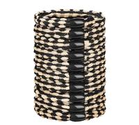 JessLab Elastici per Capelli per Donne, Fasce Elastiche Intrecciate di Colori Misti, Accessori per Capelli Resistenti e Stretch, Pacchetto da 10, Multicolore (Nero)