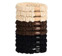 JessLab Elastici per Capelli Scrunchies, 10 Pezzi Fascette per Capelli Raso Seta Supporti per Coda di Cavallo Delicati Senza Danni Fasce per Capelli Accessori, Capelli Elastici, Ragazze Donne, Seta