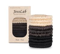 JessLab Elastici Satinati Senza Danni, Fermagli per Capelli Senza Pieghe per Donne, Delicati su Capelli Fini e Ricci, per Dormire e Feste, Confezione da 10 Pezzi