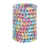 JessLab Elastici Spirale per Capelli, 10 Pezzi Senza per Tracce in Plastica per Coda di Cavallo, Accessorio per Ragazze e Donne, Colori Assortiti (Set 13)
