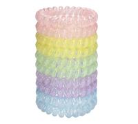 JessLab Elastici Spirale per Capelli, 10 Pezzi Senza per Tracce in Plastica per Coda di Cavallo, Accessorio per Ragazze e Donne, Colori Assortiti (#54)