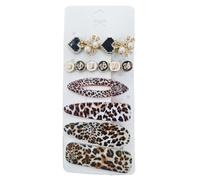 JessLab Fermagli per Capelli in Metallo per Donne, 6 Pezzi Accessori per Capelli con Strass Scintillanti, Fermagli Resistenti per Tutto il Giorno per Eventi, Ambra