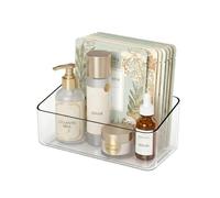 JessLab Organizer Trasparente per Anta di Armadio, Design Frontale Inclinato, Piccolo Contenitore Acrilico per Spezie, Cosmetici, Forniture da Scrivania, Montaggio Adesivo, 1 Scomparto (1 Pack)