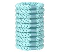 JessLab Set 10 Elastici Capelli, Morbidi e Senza Danni Perfetti per Donne Ideali per Code di Cavallo Fasce Elastiche Accessorio per Ragazze Donne Signore, Blu Chiaro