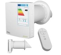 JESSP Eco Smart DZ - Ventilazione decentralizzata per abitazioni, controllo CO₂, recupero del calore al 97%, Wi-Fi, filtro F7, Ø 160 mm, 60 m³/h 5 anni di garanzia, per pareti di
