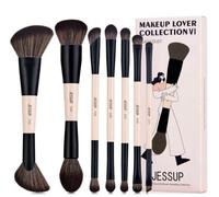 Jessup 14-in-7 Duo-End Brush Versatility Collection Set di pennelli per trucc...