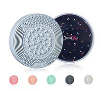 Jessup Detergenti per pennelli Trucco Scatola per la rimozione di spugne Tappetino per pulizia in silicone Tampone per detergente umido e asciutto A004