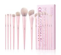 Jessup make up Rosa Set di pennelli per trucco 14 pezzi pennelli viso per fondotinta vegano premium correttore fard ombretto eyeliner in polvere evidenziatore T495