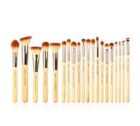 Jessup Marca 20pz Bellezza Pennelli in bambù per trucco professionale Set Trucco Kit di pennelli Fondotinta in polvere Pennelli per Ombretto T145