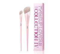 Jessup pennelli make up, fondotinta e correttore, set di per trucco rosa da 2 pezzi, trucco viso per crema liquida sintetica premium T497