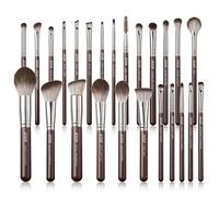 Jessup Pennelli Make Up Set pennelli trucco professionali 25 pezzi sintetici alta qualità fondotinta Ombretto Sfumatura Correttore Fard Contorno Terra Abbronzante Eyeliner Marrone brillante T511