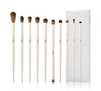 Jessup pennelli occhi Pennelli trucco Set di pennelli precisione vegani professionale 10 pezzi ombretto polvere sfumatura eyeliner Miscelazione evidenziatore Capelli sintetici puri T330